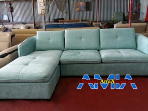 Mẫu ghế sofa nỉ góc L giá rẻ đóng theo yêu cầu khách hàng giá rẻ