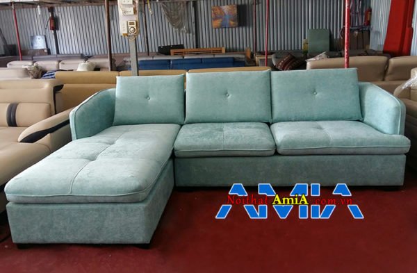 Mẫu ghế sofa nỉ góc L giá rẻ đóng theo yêu cầu khách hàng giá rẻ