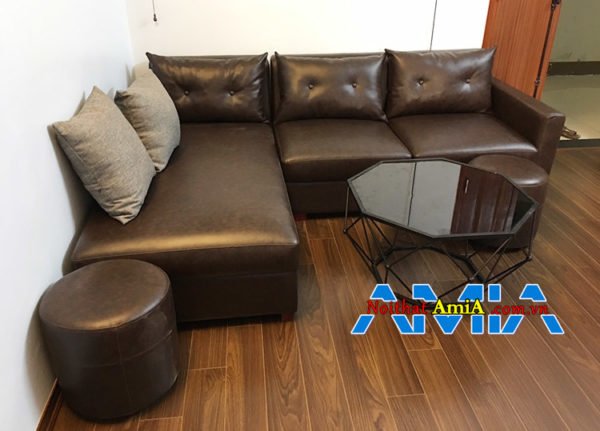 Mẫu ghế sofa đẹp cho phòng khách hình L đơn giản nhưng sang trọng