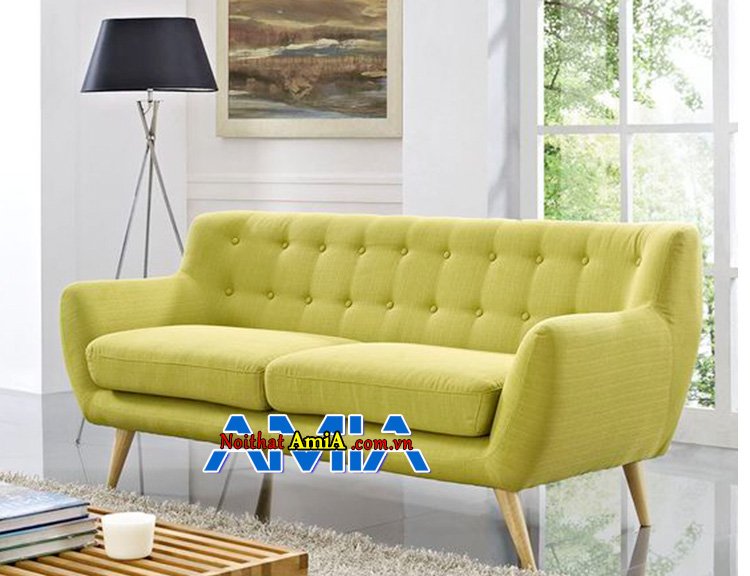 Mẫu sofa phòng khách màu xanh cực chất