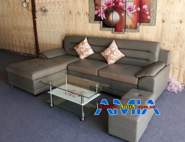 Mẫu ghế sofa góc L đẹp kê phòng khách hiện đại AmiA 154 sang trọng