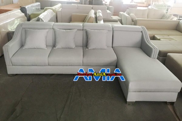 sofa nỉ góc chữ L cho chung cư AmiA SFN176