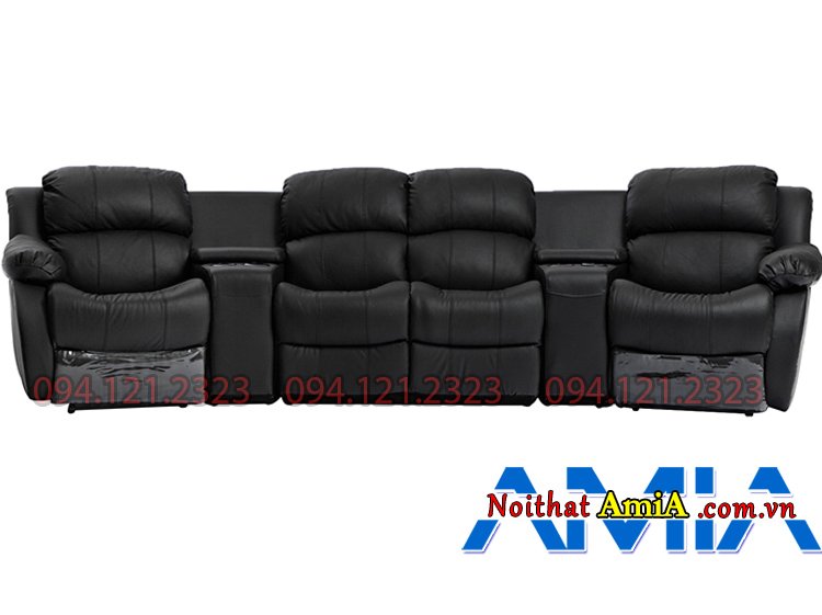 Ghế sofa da màu đen hiện đại tại Ba Đình