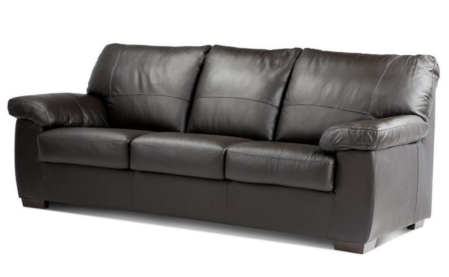 Hình ảnh mẫu ghế sofa da phòng ngủ 3 chỗ đẹp màu đen bán chạy