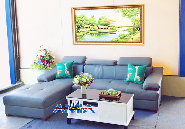 Hình ảnh thực tế mẫu sofa kê phòng khách nhà phố