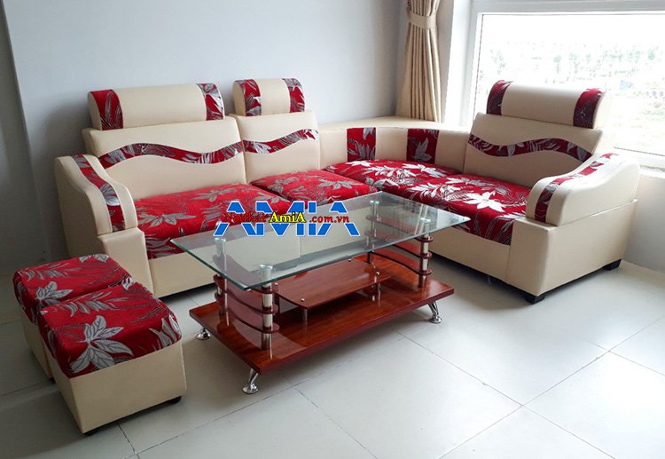 Hình ảnh mẫu ghế sofa nhỏ gọn giá rẻ 2 triệu bọc nỉ