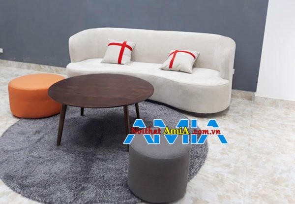 Hình ảnh ghế sofa văng đẹp hình vầng trăng khuyết