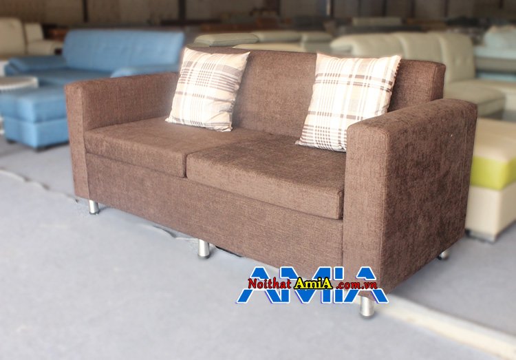 Ghế sofa văng nhỏ gọn màu nâu xám AmiA SFN187