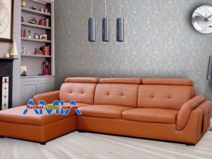 Hình ảnh mẫu sofa phòng khách góc L tay vịn kiểu mới