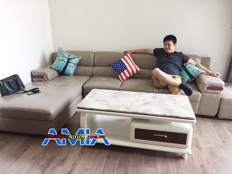 Bộ bàn ghế sofa da Hàn nhập khẩu cao cấp