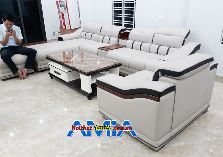 Bộ sofa góc chữ l giá bán cao cấp AmiA SFD124