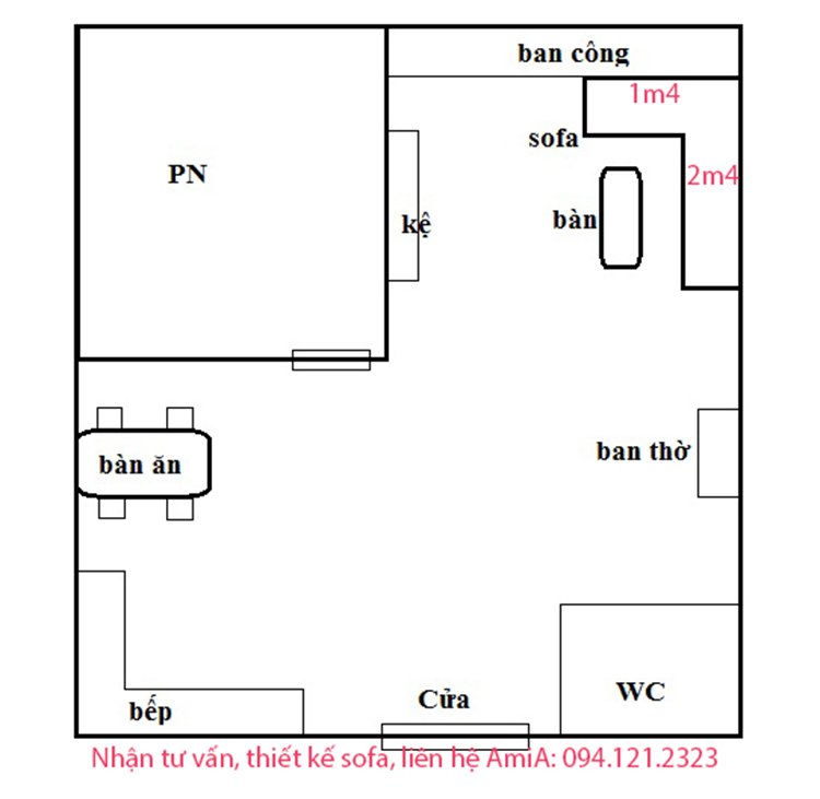 Đóng sofa góc chữ L kích thước cho phòng khách nhỏ