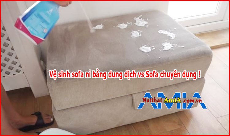 Lọ dung dịch vệ sinh sofa nỉ tại nhà