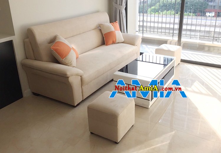 Hình ảnh Ghế sofa nỉ đẹp nhỏ gọn hiện đại