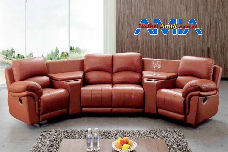 Mẫu ghế sofa da thật cao cấp sang trọng