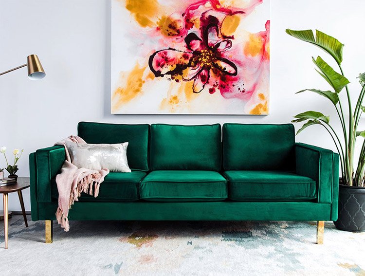 Hình ảnh ghế sofa nỉ nhung đẹp hiện đại