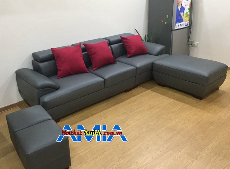 Mẫu ghế sofa văng da bán chạy AmiA SFD093