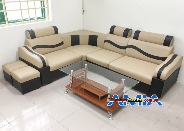 Sofa da giá rẻ cho phòng khách chỉ từ 2 triệu AmiA SFD030