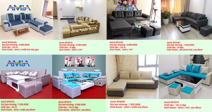Nhiều mẫu sofa nỉ góc L giá rẻ chỉ 6 triệu đồng 1 bộ đẹp