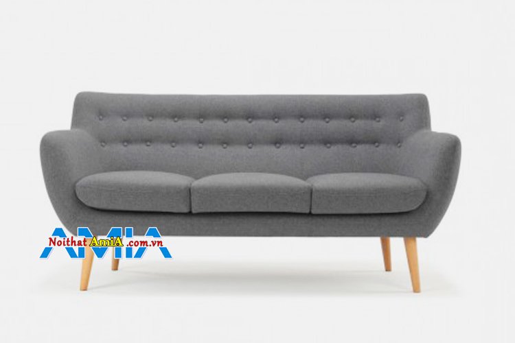 Sofa văng 3 chỗ xám lông chuột bán chạy