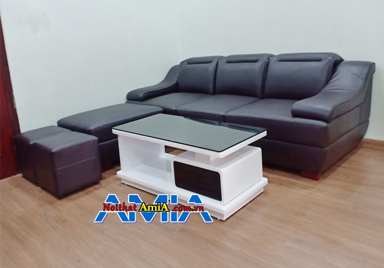 Sofa văng 3 chỗ vỏ bọc da đẹp