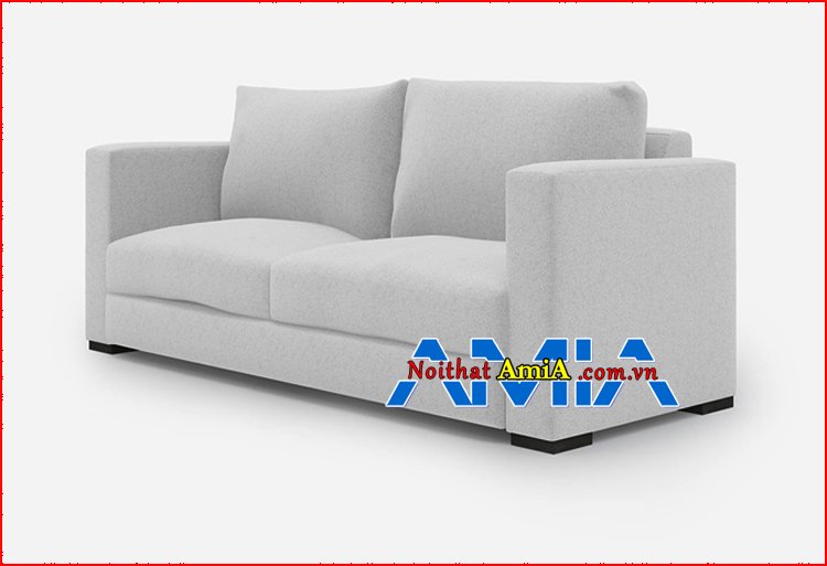 hình ảnh sofa văng nỉ màu trắng 2 chỗ