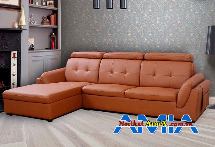 Ghế sofa phòng khách hiện đại màu đỏ cam