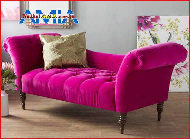 Hình ảnh mẫu ghế sofa thư giãn màu hồng đẹp mắt