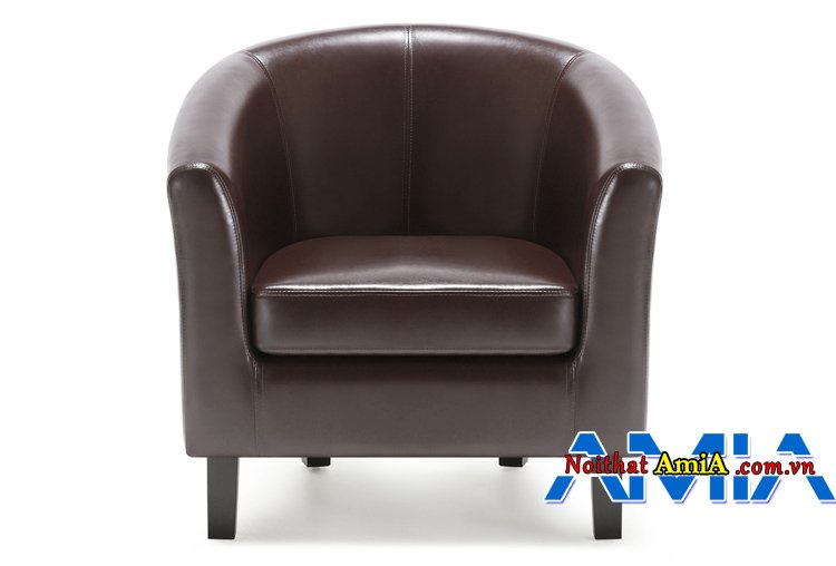 Mẫu ghế sofa da dạng đơn nhỏ gọn cho quán cafe