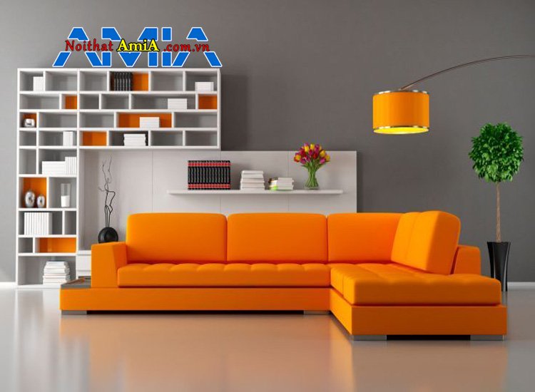 Đây là mẫu ghế sofa cho người sinh năm Kỷ Mùi 1979 màu cam đẹp