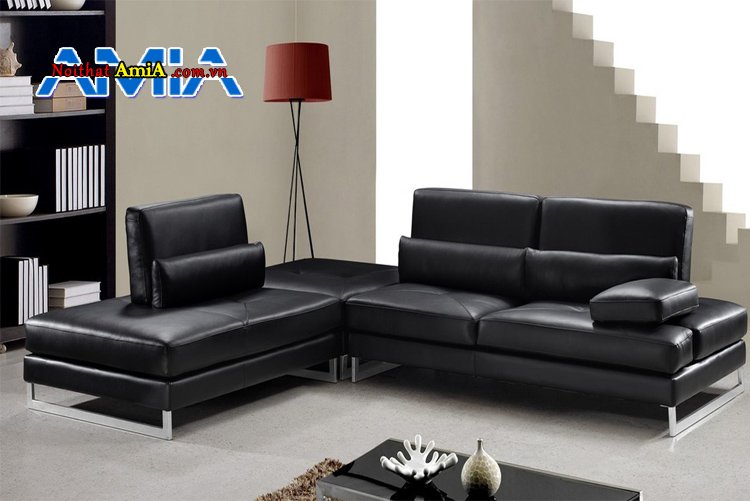 Sofa da phòng khách nhà mặt phố