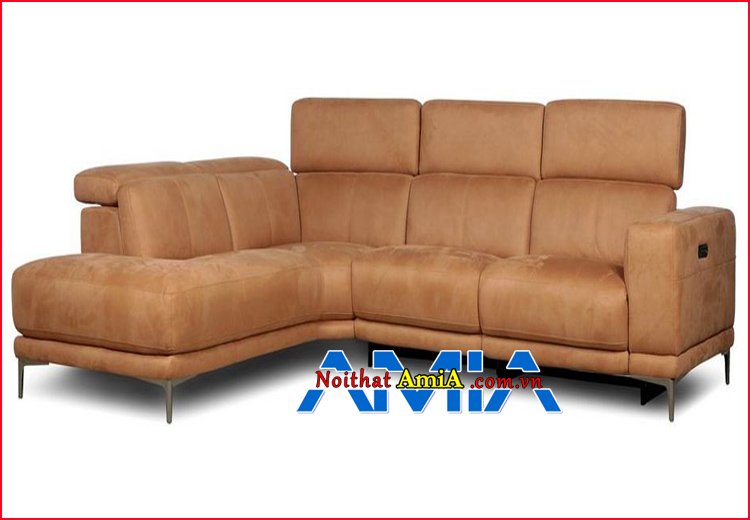 Hình ảnh ghế sofa góc da cho nhà chung cư sang trọng