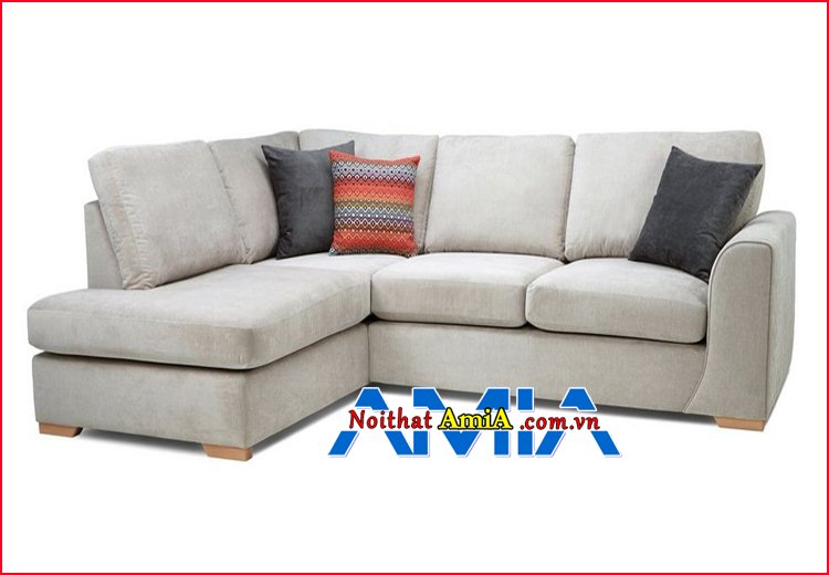 Hình ảnh ghế sofa góc nỉ cho nhà chung cư hiện đại