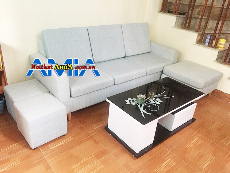 Hình ảnh mẫu bàn ghế sofa phòng khách chung cư nhỏ giá rẻ tại Trương Định Complex