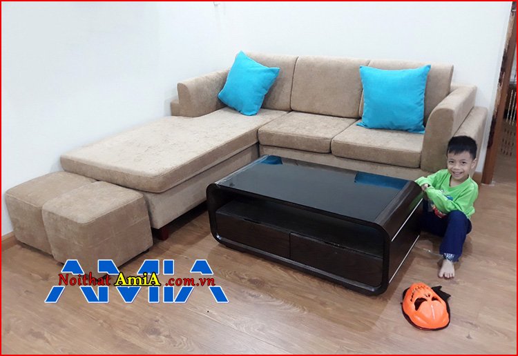 Ảnh ghế sofa nỉ cao cấp nhập khẩu Malaysia hiện đại