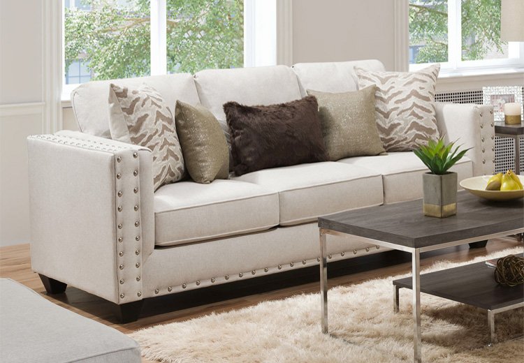 Ghế sofa tân cổ điển tay nạm đinh phong cách Mỹ