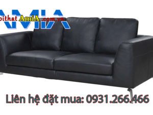 Sofa văng da màu đen đẹp AmiA SFD1910687