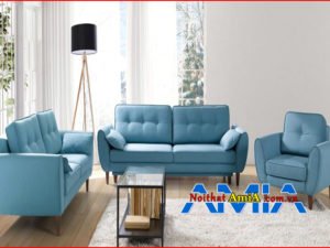 Hình ảnh bộ sofa phòng khách đẹp màu xanh ngọc Lam SFN199218