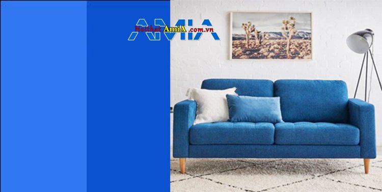 Cách chọn sofa màu xanh dương cho phòng khách