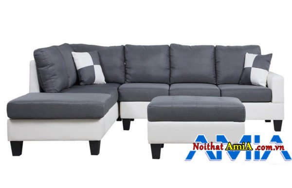 Hình ảnh ghế sofa bọc nỉ màu đen trắng kết hợp AmiA SFN1910779