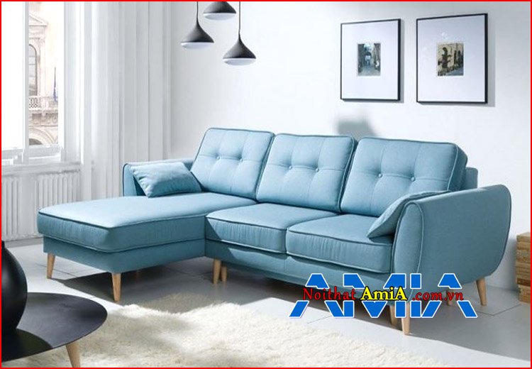 Hình ảnh ghế sofa đẹp màu xanh ngọc nhạt SFN199216