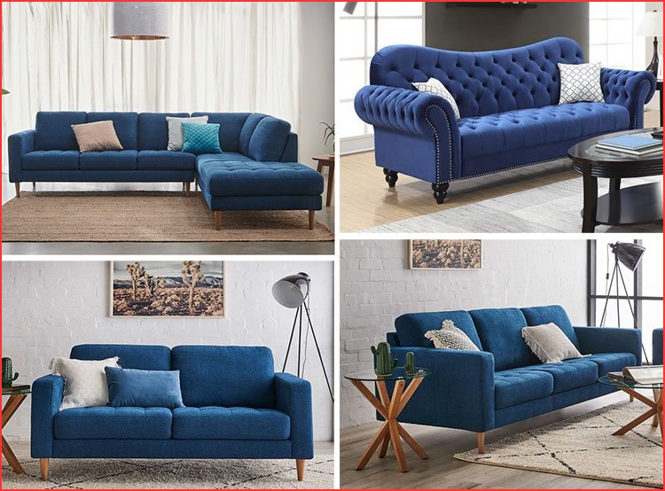 Các mẫu ghế sofa màu xanh dương đẹp nhất