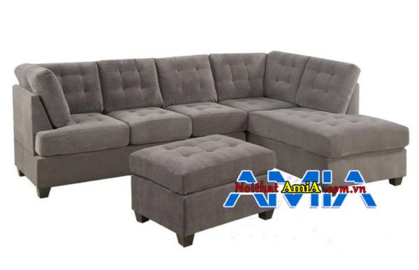 Hinh anh mau ghe sofa goc boc ni cho phong khach chung cu AmiA SFN1910733