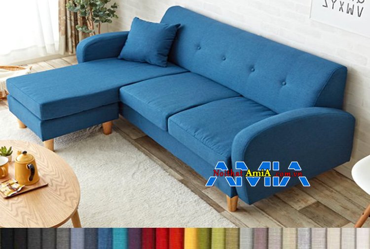 Ghế sofa phòng khách chung cư màu xanh dương