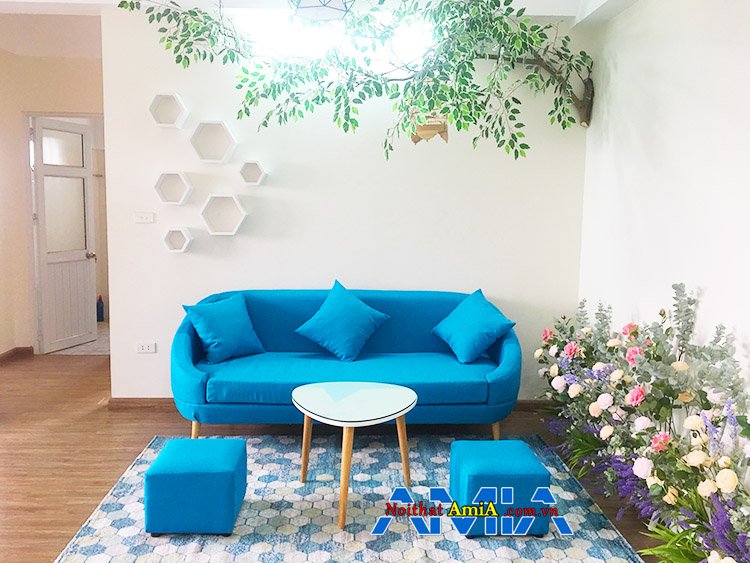 Hình ảnh mẫu sofa nỉ đẹp hiện đại thiết kế Decor ấn tượng