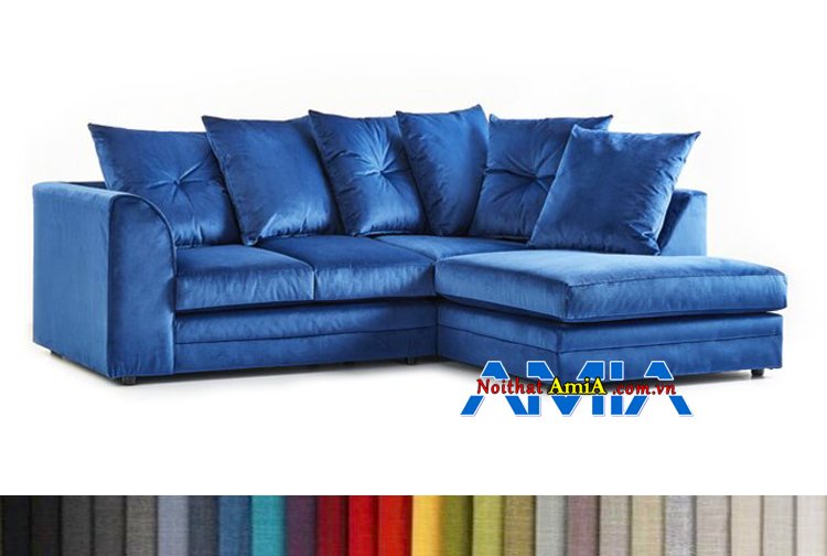 Mẫu sofa đẹp màu xanh dương nổi bật