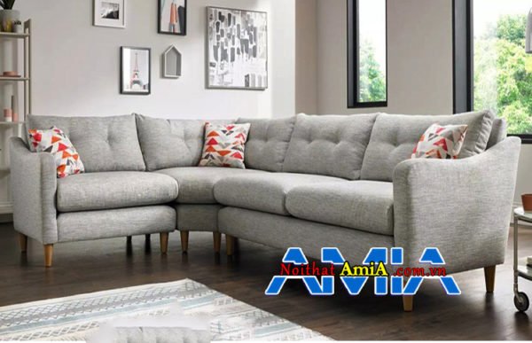 Sofa góc cho phòng khách nhà chung cư hiện đại AmiA SFN1910601