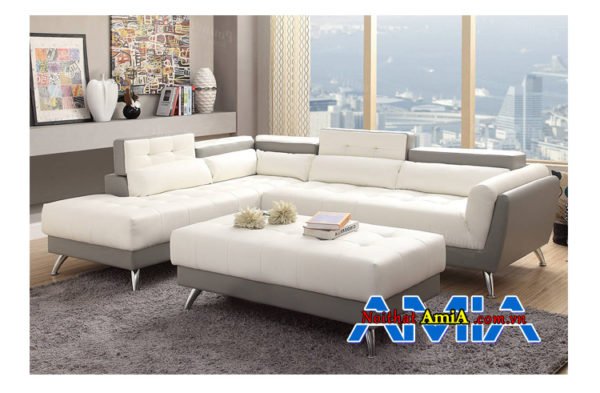 mau ban ghe sofa mau trang xam hien dai AmiA SFN1301204