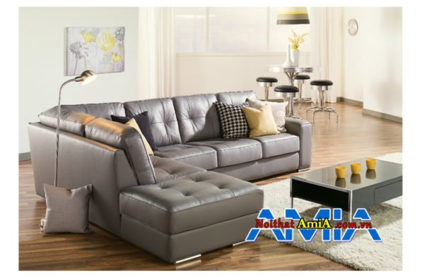 hinh an mau sofa da mau den ke phong khach chung cu dep AmiA SFD1301208