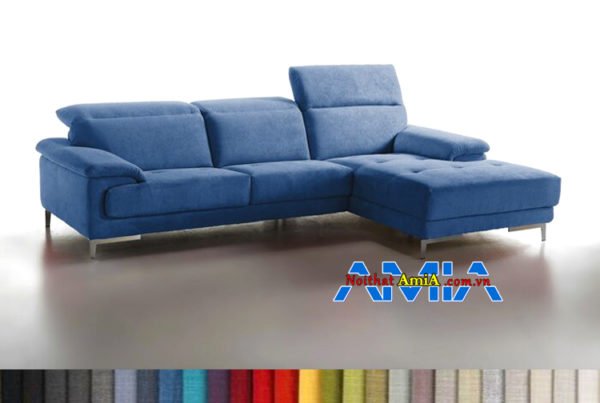 Hình ảnh mẫu ghế sofa nỉ đẹp hiện đại màu xanh dương AmiA SFN199245